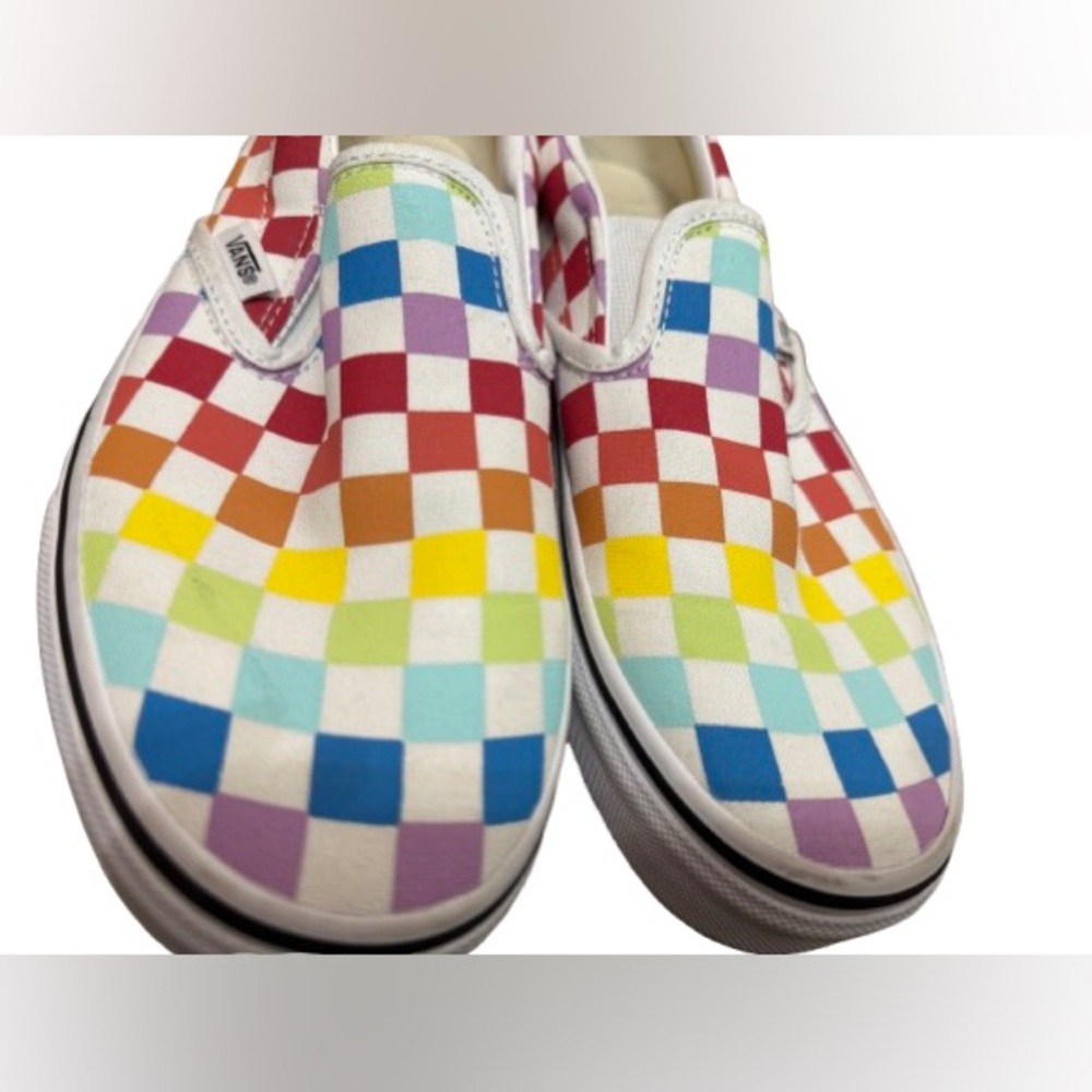 Rainbow Checkered Vans